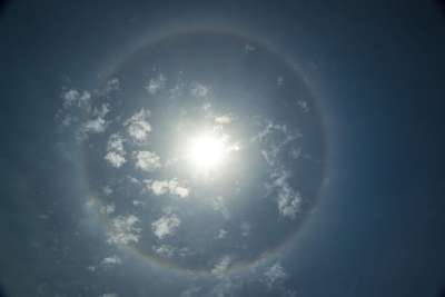 光环 太阳狗 太阳 天空 圆圈 云 夏天 天堂 蓝色的太阳
