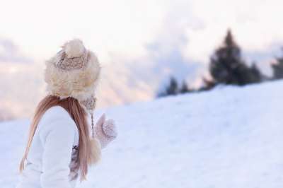 人 人的 女性 女孩 帽 冬天 雪 户外 自然 肖像