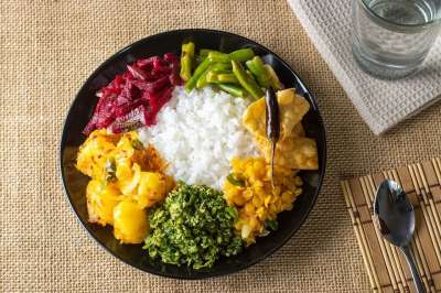 白饭 食物 盘子 斯里兰卡 美食 咖喱 一顿饭 传统的 晚餐
