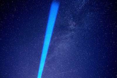 夜晚 星空 手电筒 光辉 光剑 宇宙