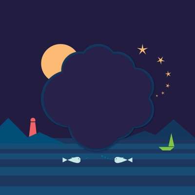 大气泡云 紫橙色 鱼夫妇 海洋主题 海洋的概念海报 海洋水 海边