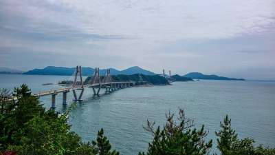 海 桥 路 高速公路 巨济 대한민국 거제 풍경 자연 부산
