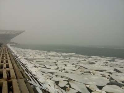 大海 海面 结冰 冰雪