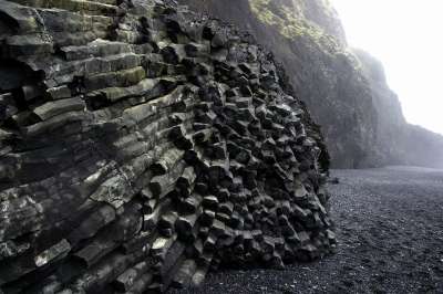 黑沙滩 玄武岩 火山 冰岛 景观 灰色的沙滩 灰色的景观 玄武岩