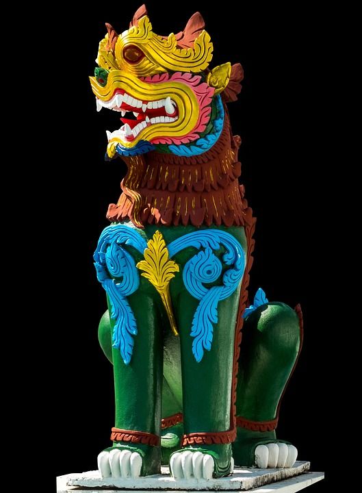 石像 雕像 狮子 孤立 泰国 亚洲 亚洲人 中国人 中国 远东
