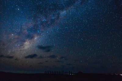 观星 复活岛 摩艾 星空 星夜 星星 Rapa Nui 头