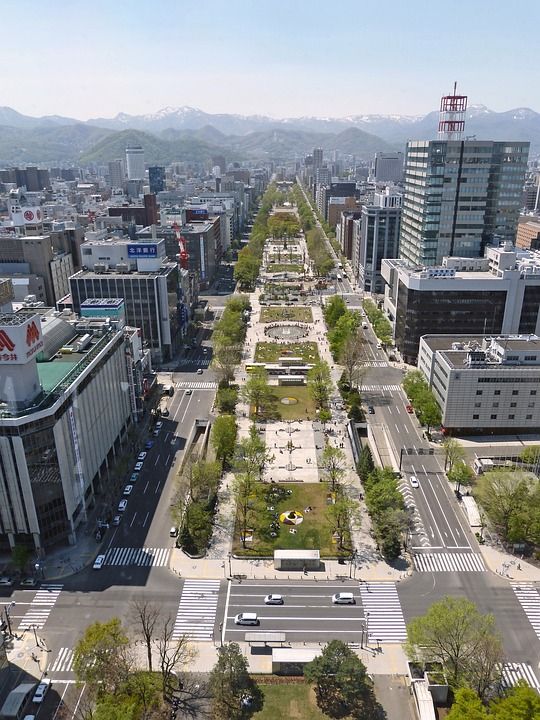 日本 札幌 城市的 结构 建筑物 城市 天空 地标 摩天大楼