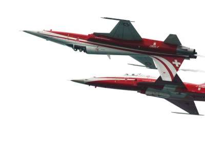 瑞士巡逻队 F-5 E 老虎 瑞士空军 特技飞行队 特技飞行 军用飞机