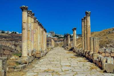 结构 废墟 古老的 历史 历史性 旅游 文化 旅行 杰拉什