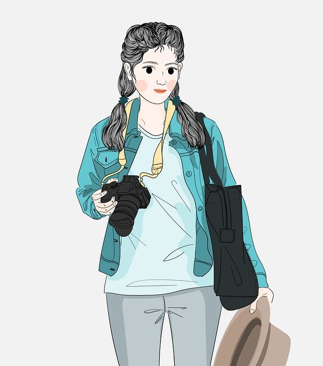 女士 相机 摄影师 游客 旅行 摄影 夏天 街道 城市的 假期