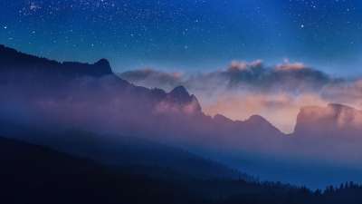 大自然壁纸 自然壁纸 高清壁纸 日落 黄昏 夜晚 山 云 景观
