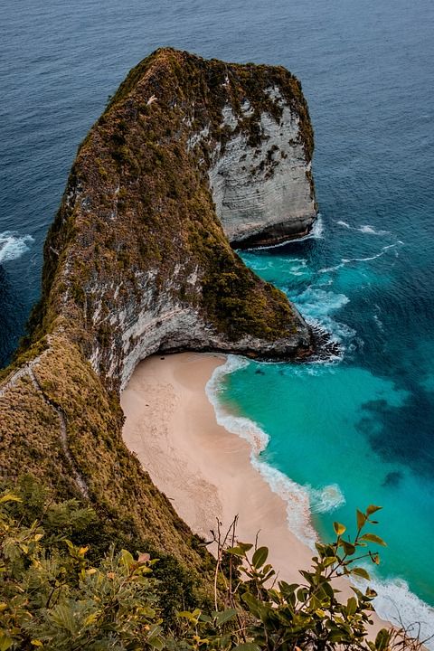 海洋 山 岛 悬崖 海滩 水 沙 自然 海岸 海景 景观