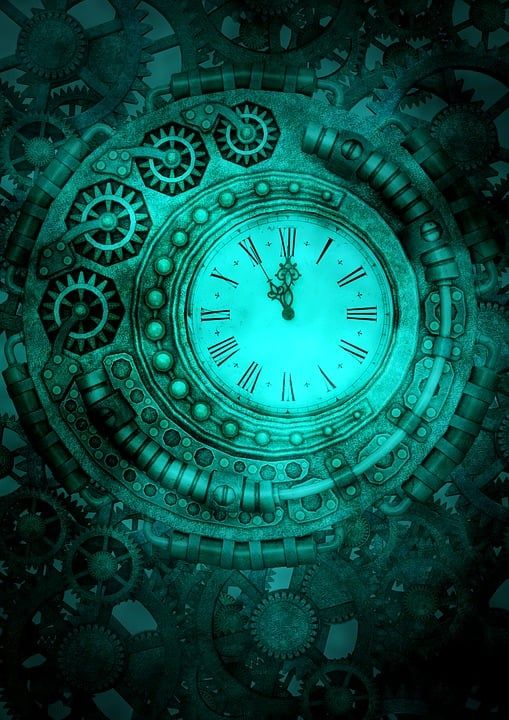 蒸汽朋克 钟 齿轮 背景 幻想 时间 金属 生锈的 机器