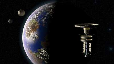 行星 空间站 轨道 空间 星空 科幻小说 太空旅行 宇宙的