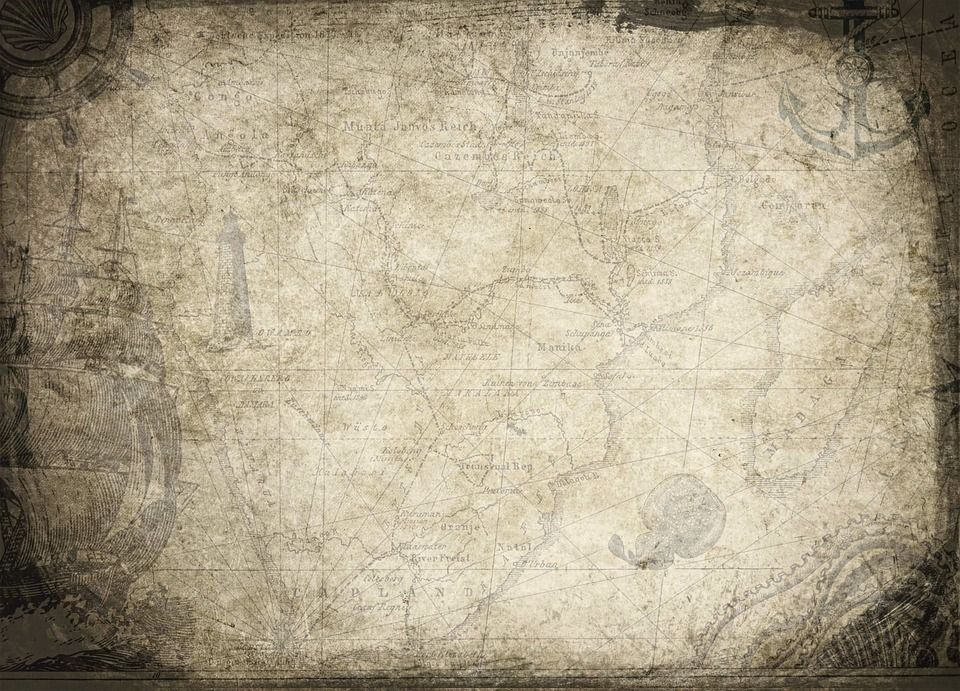 背景, 寻宝地图, 地图, 发现, 冒险, 老的, 老式的, 地图, 地图