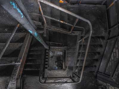 丢失的地方 工厂 楼梯间 行业 废墟 弃 Pforphoto 气氛