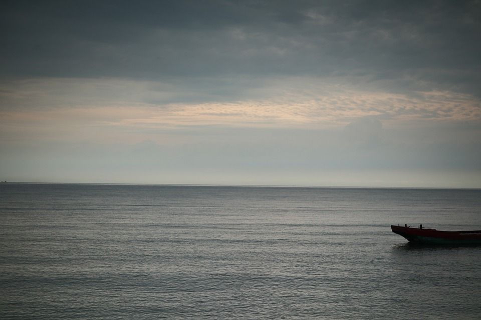 大海, 夕阳, 湛江
