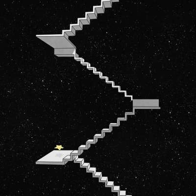 楼梯 星星 宇宙 楼梯间 脚步 夜晚 星系 空间 繁星点点