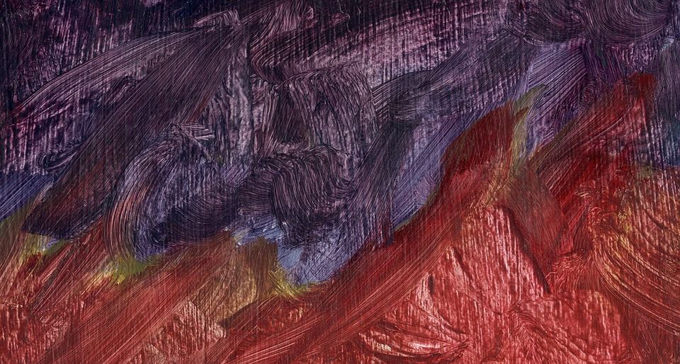 抽象, 艺术, 绘画, 山, 景观, 压克力, 背景, 黑暗的, 不祥
