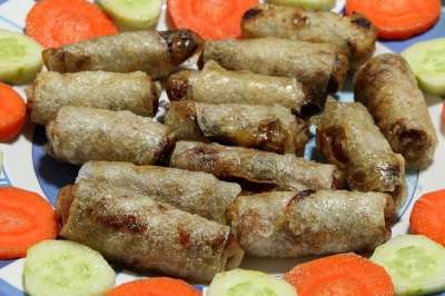 炸春卷 越南人 自制 炒 食物 亚洲人 卷 蔬菜 开胃菜 美食