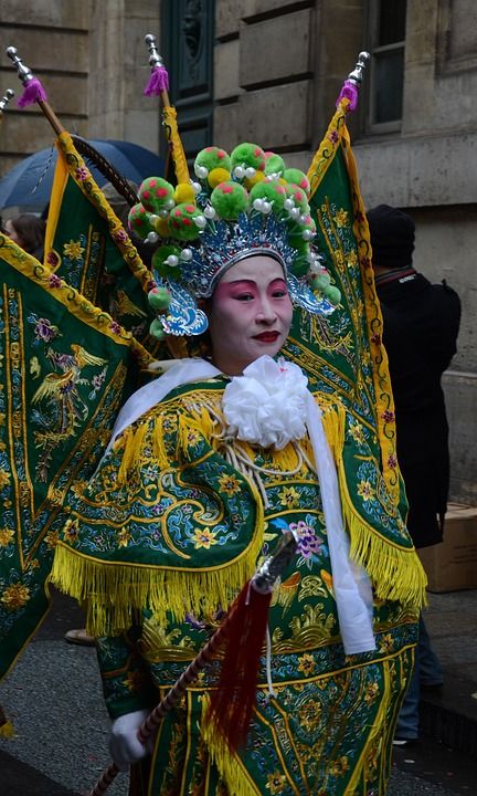 巴黎 法国 中国新的一年 人们 庆典 喜庆的 节日 目睹 城市