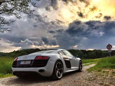 奥迪 跑车 汽车 车 R8 V10 路 景观