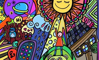 漫画 城市的 现代的 草图 墨水 故意破坏 卡通片 涂鸦 街道