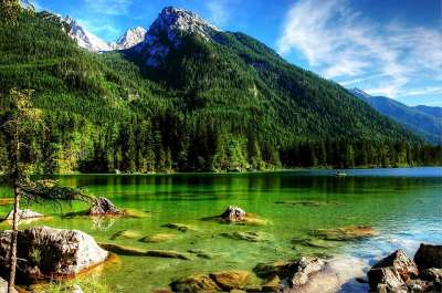 拉姆绍 Hintersee 阿尔卑斯山 自然 贝 巴伐利亚 山