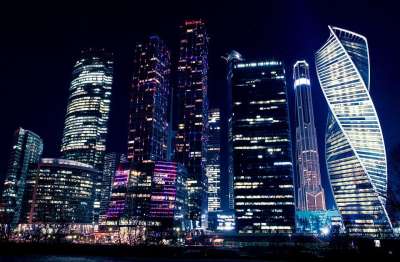 夜晚 灯 夜灯 夜城 莫斯科 夜景 俄罗斯 夜晚的莫斯科