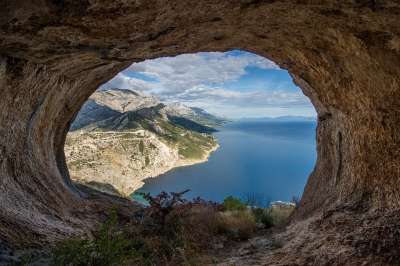 克罗地亚 达尔马提亚 海 山 洞穴 欧洲 旅游 景观 旅行