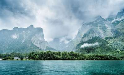 国王湖 德国 巴伐利亚 贝希特斯加登 水 湖 自然 景观 山
