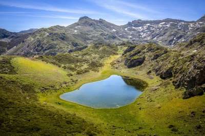 湖 山 景观 自然 水 夏时制 天空 云 西班牙 阿斯图里亚斯
