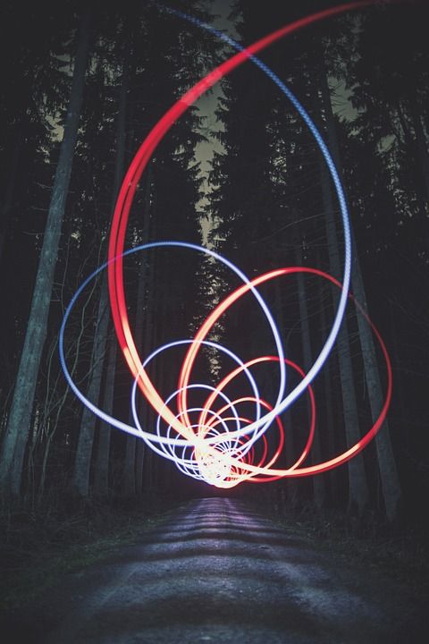 Lightpainting 灯光效果 灯 光魔法 魔术 神秘 森林