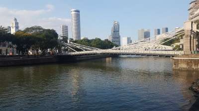 美丽的 桥 建筑物 中心 城市 文化 梦想 酒店 灯光 滨海湾