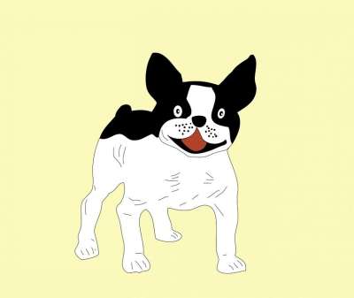 狗 法国斗牛犬 斗牛犬 犬类 动物 宠物 可爱的 艺术 卡通片