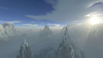雪 山 冬天 全景 冰 寒冷的 天空 高的 山峰 爬 冻结
