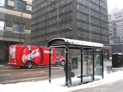 巴士站 雪 可乐 可口可乐 巷道 冬天 公共汽车 运输 结构