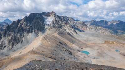 阿尔卑斯山 山 冰川 攀岩 冰川湖 首脑 山地景观 云 全景