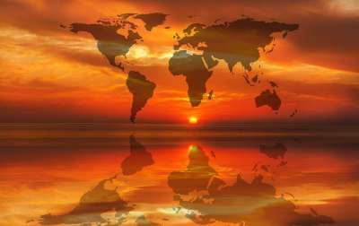 日落 日出 大陆 抽象的 形象的 反射 地球 世界 太阳 夏天