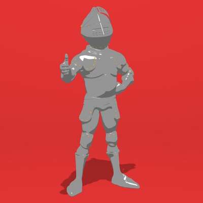 骑士 卡通片 战士 斗争 盔甲 战斗机 士兵 特点 3D