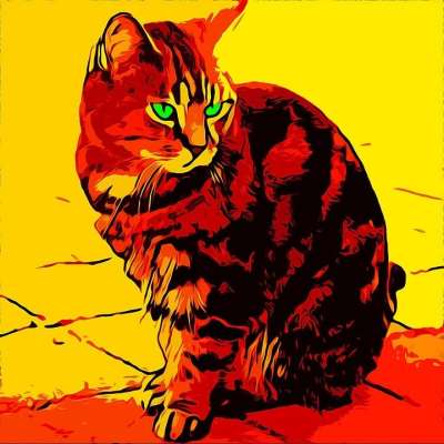 猫 颜色 彩色播放 目标 人物 画画 绘画 丰富多彩的