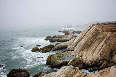 海洋 海 多雾路段 岩石 自然 加利福尼亚州 海岸 水 景观