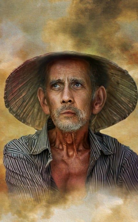 老年 肖像 男人 老化 高级的 帽子 年迈的 老人 皱