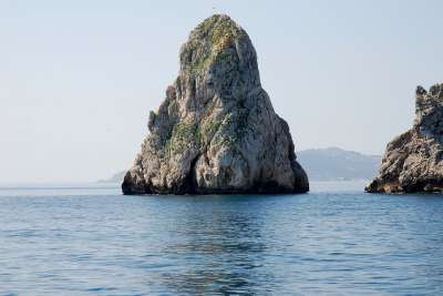 地中海 岩 海 景观 海洋 岛 侧 西班牙