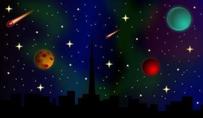东京塔 日本 流星雨 小行星 彗星 地球 星系 流星 星云