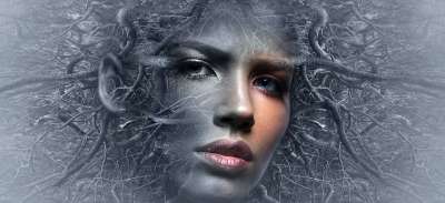 幻想 脸 分行 女士 超现实的 神秘 人的 童话 头 眼睛