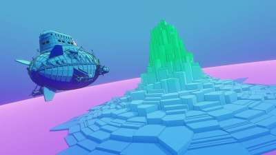 天空 气球 城市 摩天大楼 3D 齐柏林飞艇 飞艇 飞行 行星