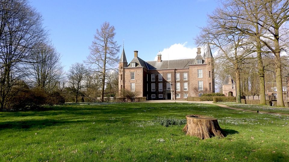 宫, 座椅, 栖息, 城堡, Zuylen, 荷兰, 老虎Zuylen, 砖
