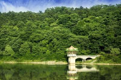 中国 贵州 贵阳 长坡岭国家森林公园 长坡岭 森林公园 树 小湖