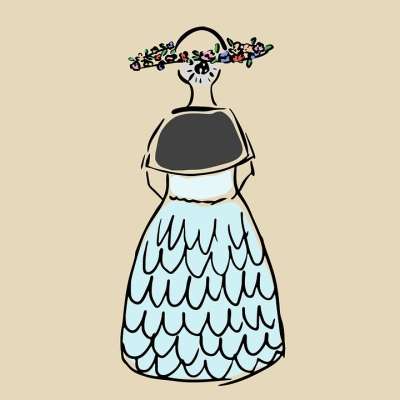 女士 老的 老妇人 女人 祖母 怀旧 墨水 绘画 风格